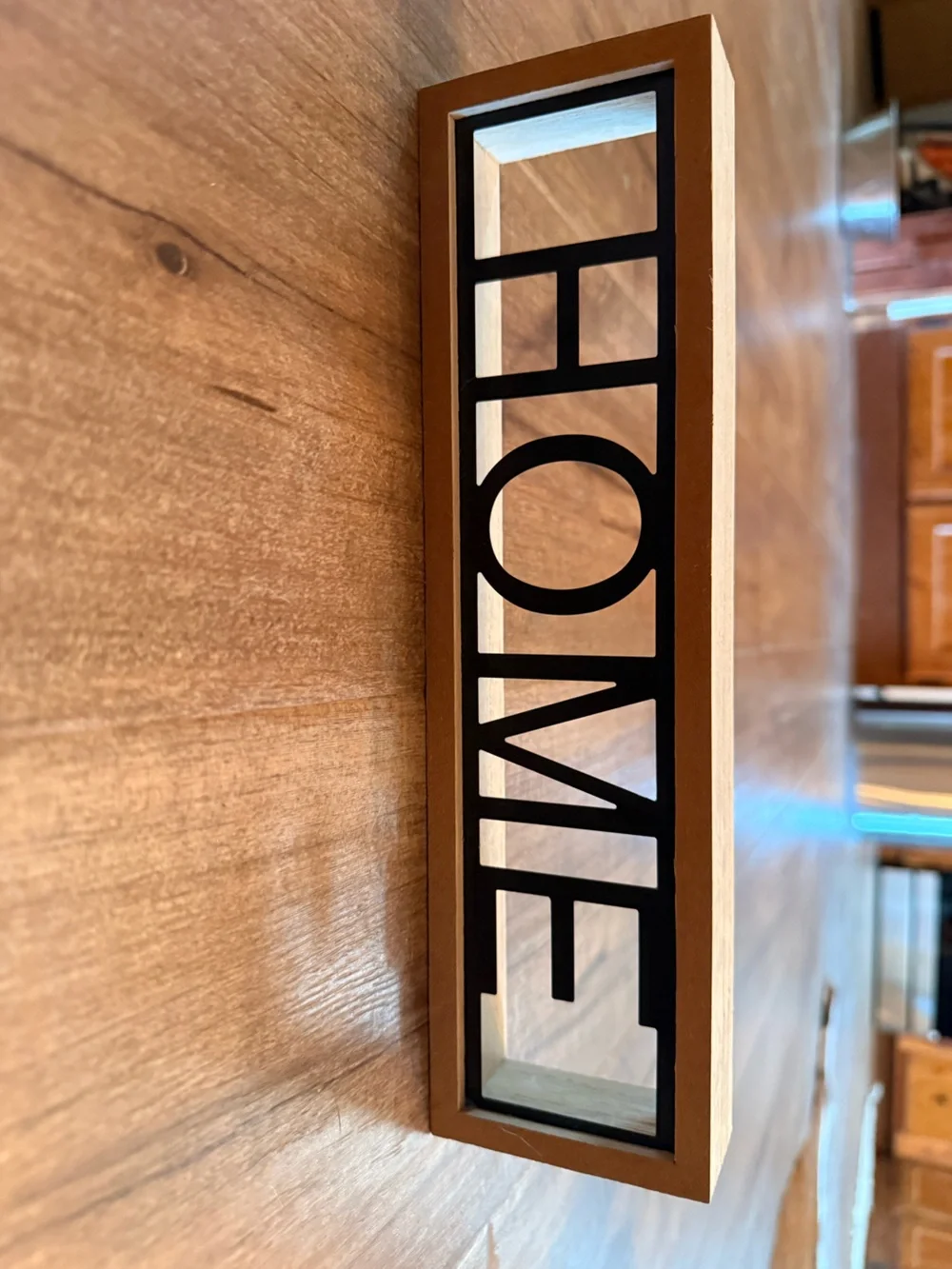 Hobby Lobby Brown and Black HOME Shadow Box Wall Sign